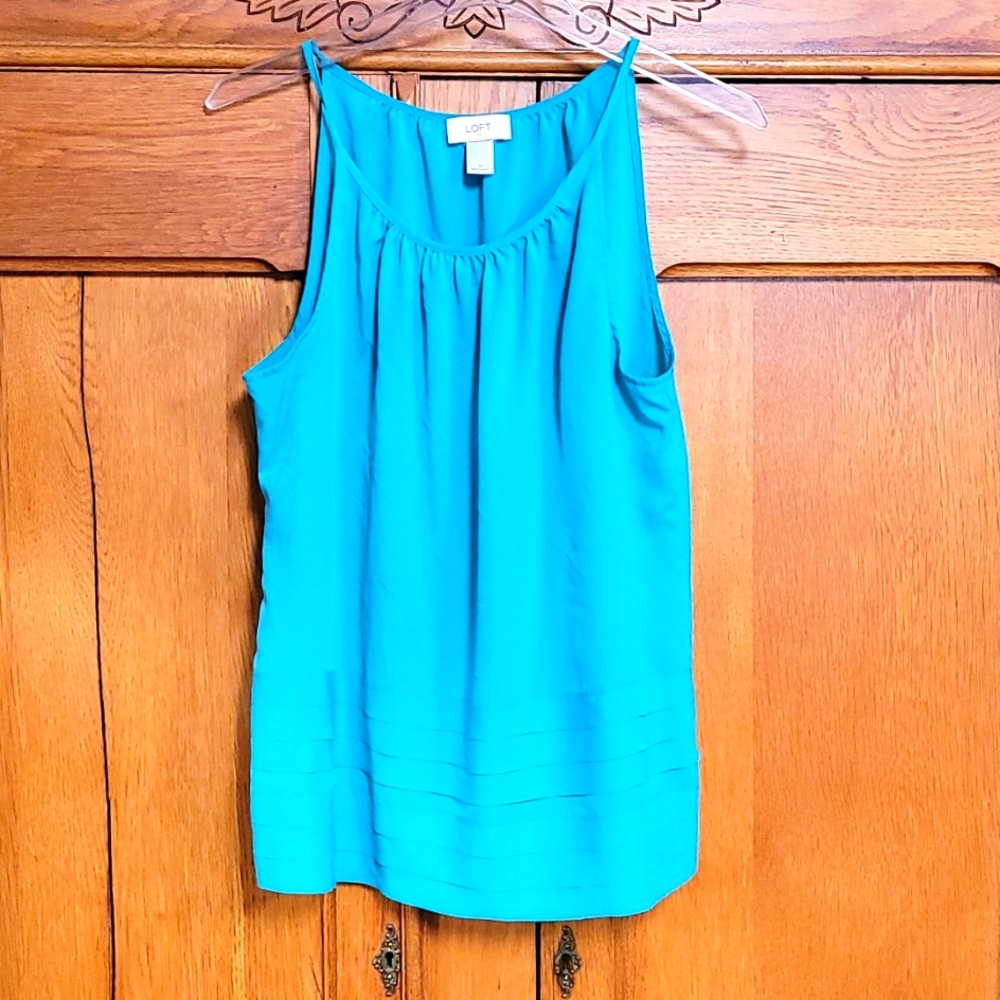 Ladies tank top. Sea green/teal color.